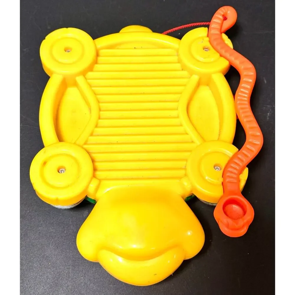 1999 Fisher Price Musical Turtle & Snake Tambourine Drum Preschool Music Toy
